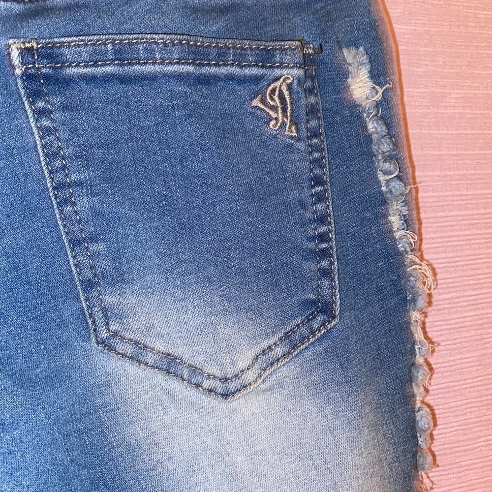 NWOT VIP Ripped Retro Vintage Designer Jeans Juniors Size 3/4 - Picture 6 of 10